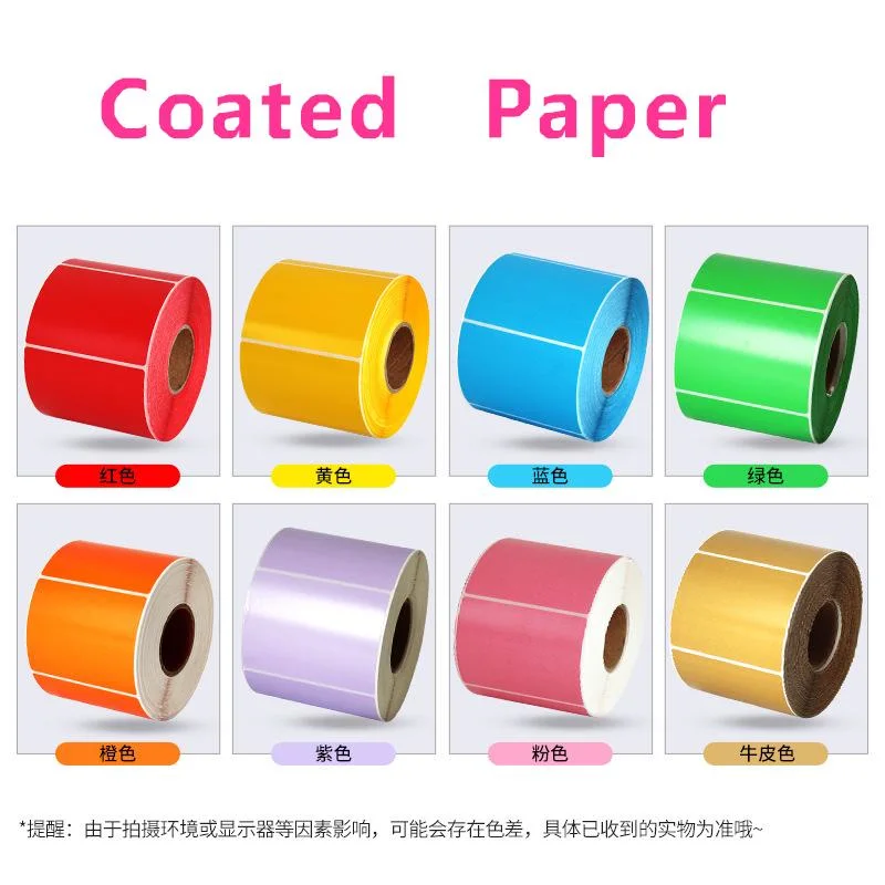 Custom Semi Gloss Coated Self Adhesive Heat Thermal Transfer Printing Paper Sticker Label Roll